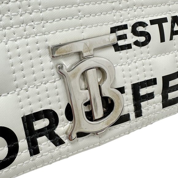 BURBERRY White Leather Shoulder Bag - Picture 7 of 11